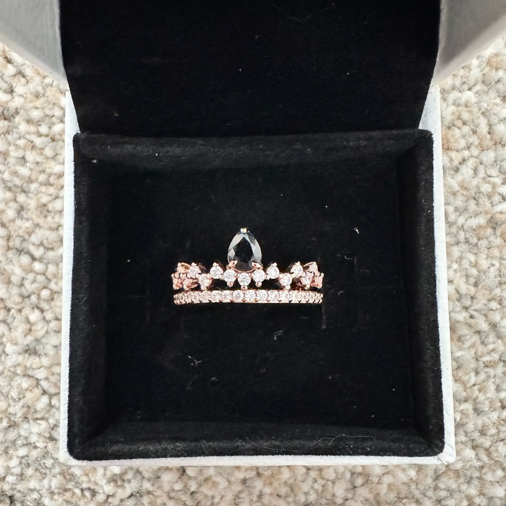 Bomb Party Tiara-Style Stacking Ring – Size 7
